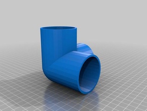 rod connector 3x 90 degree parts customized 3d print model - Mito3D