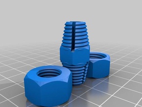 my customized parametric tapered thread coupling parts 3d print model - Mito3D