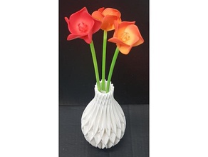 résumé de fleurs en spirale vase remix sculptures Fleurs 3d art la nature tige 3d print model - Mito3D