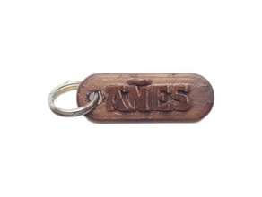 a&ntildees personalized keychain embossed letters keychains 3d print model - Mito3D