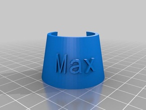 max customizer-enabled bottle name tag generator food drink customized 3d print model - Mito3D