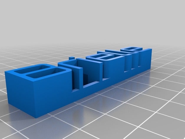 brielle mio 3d personalizzati targhetta sculture 3D print model - Mito3D