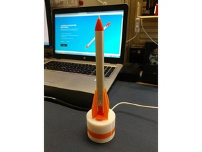 logitech crayon stylus rocket charging dock dual single color tablet 3d print model - Mito3D