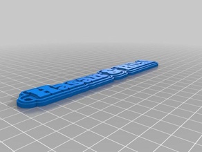 my customized multiline tag keychain 3d print model - Mito3D