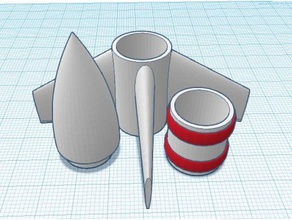 addr cohete diy modelo de la cohetería cohetes 3d print model - Mito3D