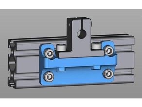 sk8 ferroviario lineal del eje de soporte adaptador 2040 perfil aluminio 3d la impresora partes extrusión en8 anet pk8 creado freecad montaje en riel hecho 3d print model - Mito3D