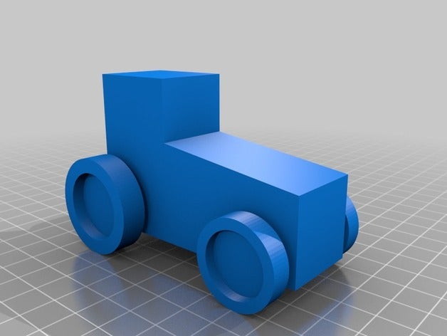 tracteur jouet jeu accessoires ferme simple 3D print model - Mito3D