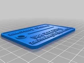 zach dubay luggage tag household customized 3d print model - Mito3D