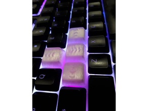 wasd replacement caps ornata computer gaming keyboard keycaps keys razer 3d print model - Mito3D