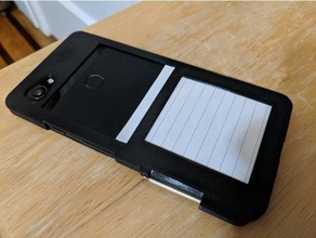 notecase pixel 2 xl mobile phone case notebook notes openscad pixel2xl productivity 3d print model - Mito3D