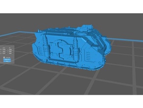 transporte do tanque jogos rhino space marine 3d print model - Mito3D