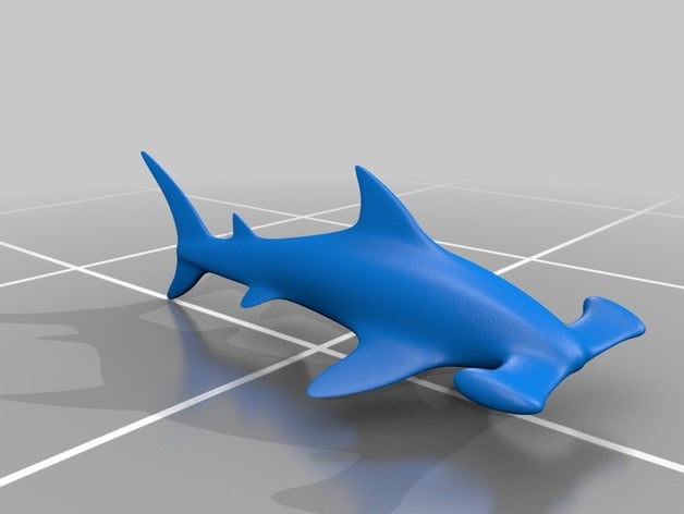 hammerhead shark animals fish 3D print model - Mito3D