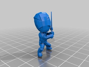power ranger ninja de acero color rojo modelos figura la estatuilla rangers el juguete 3d print model - Mito3D
