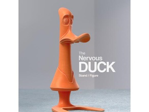 nervoso pato animais figurine fones de ouvido fone suporte stand brinquedo 3d print model - Mito3D