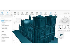 notre dame paris 3d baskı modelleme mimari mimarlık Katedrali tarihi eski eser notre-dame notredame 3d print model - Mito3D