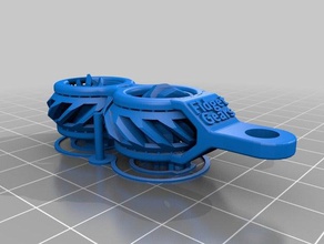 fidget engranajes v2 llavero de impresión lugar 3dprinting fidget-juguete juguete engranaje clave la cadena imprimir directamente 3d print model - Mito3D