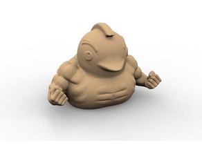 muscle duck bathroom accessories 3d print model - Mito3D