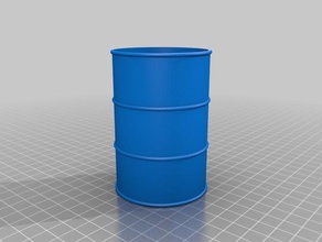 empty oil drum 110 scale model furniture oildrum rcaccessories scaleload 3d print model - Mito3D