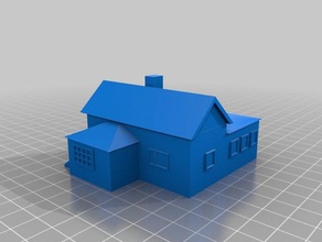 summer cottage buildings structures miniatu model building scale 3d print model - Mito3D