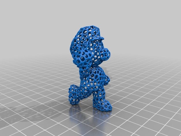 voronoi remix nintendrews sm64 mario amiibo modelleri 3D print model - Mito3D