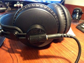 monoprice modern retro headphone jack cap audio detachable diy headphones removable 3d print model - Mito3D