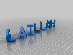laillah signs logos customized 3d print model - Mito3D