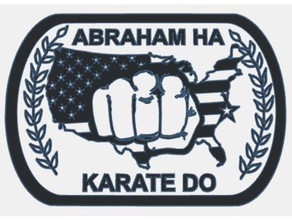 abraham ha-karate-do patch 3d drucken 3d print model - Mito3D