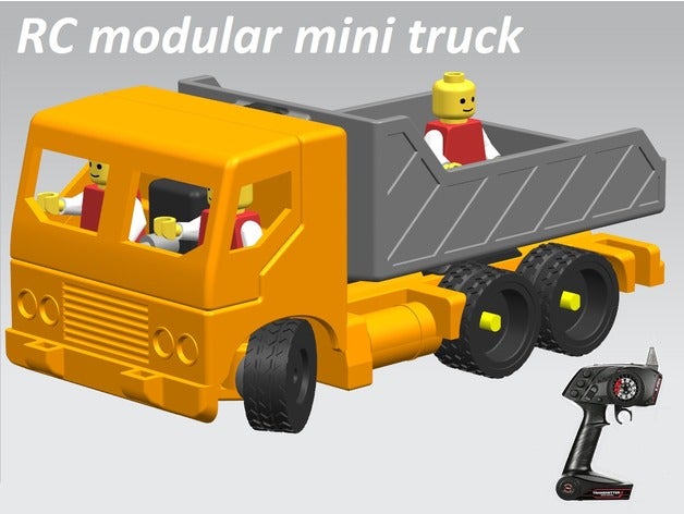 manualrc modulare mini-truck fahren Zug Fahrzeuge arduino nano container duplo kompatibel flysky lego-kompatibel micro-servo n20 rc-Fahrzeuge rc-car rc truck 3D print model - Mito3D