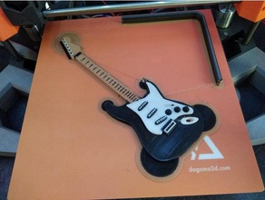 guitare fender bi-couleur música 3d print model - Mito3D