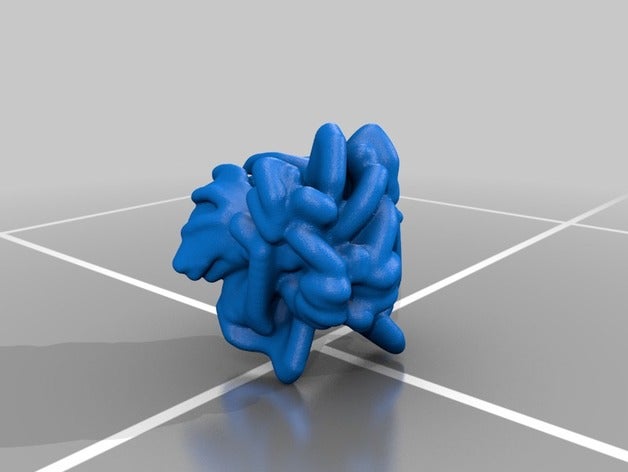Fledermaus-footed bullfrog math Kunst Spiel houdini hyperbolische mixed-reality stacking voidbunnies 3D print model - Mito3D