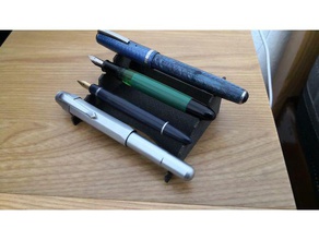 horizontal fountain pen holder office pens 3d print model - Mito3D