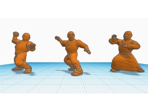 heroscape proxies shaolin monks games miniature 3d print model - Mito3D