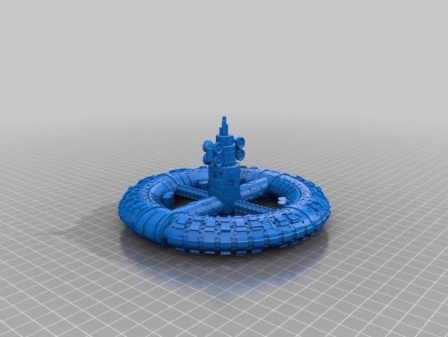 ring space station buildings structures 3D print model - Mito3D