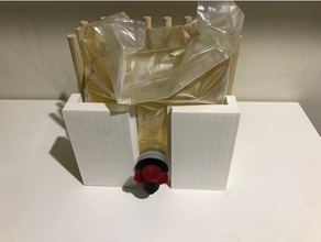 boxed wine bag holder kitchen dining wineglass glass rack 3d print model - Mito3D