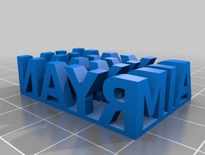 my customized stereo text 3d print model - Mito3D