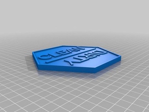 dishwasher clean dirty sighn 3d printing 3d print model - Mito3D