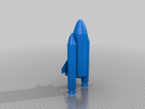 la lanzadera de espacio 3d impresión luna nasa nave espacial 3d print model - Mito3D