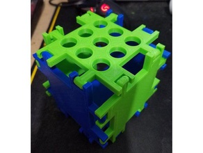 snap together cube holder 3d printing pencil tools 3d print model - Mito3D