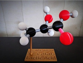 molecolare di puzzle apprendimento chimica la composto molecola natura organico scuola scienza 3d print model - Mito3D