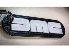 dmc keyring small simple keychains delorean logo 12 multicolor pocket 3d print model - Mito3D
