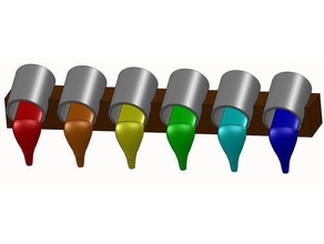pouring paint wall display color colors colour colours miniature miniatures 3d print model - Mito3D