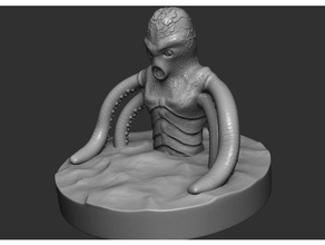 octaman la créature humanoïde le monstre octoman rétro retroshock 3d print model - Mito3D