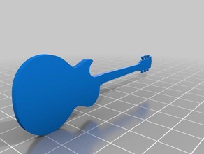 guitare gibson les paul a música corde dcoration cadeia 3d print model - Mito3D