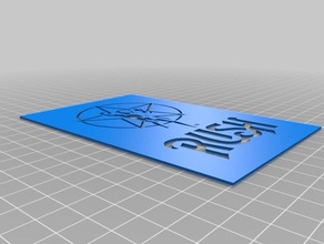 rush starman stencil su misura 3d print model - Mito3D