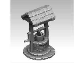 pozo de piedra medio ambiente en miniatura edad tablero la mesa bien 3d print model - Mito3D