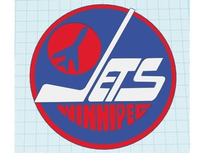 vecchio winnipeg jets logo i segni loghi 3d print model - Mito3D