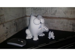 simon nos gato com fome mealheiro brinquedos jogos 3d print model - Mito3D
