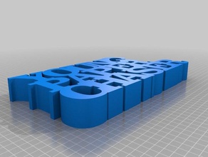 my customized variable word sculpture ypc cj 3d print model - Mito3D