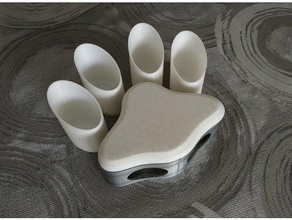 zampe di gatto playboard gli animali domestici cibo per gatti distributore il gioco del impronta pettoy 3d print model - Mito3D