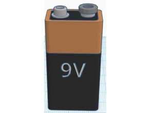 9-volt-Batterie 3d Drucker Zubehör 3d print model - Mito3D